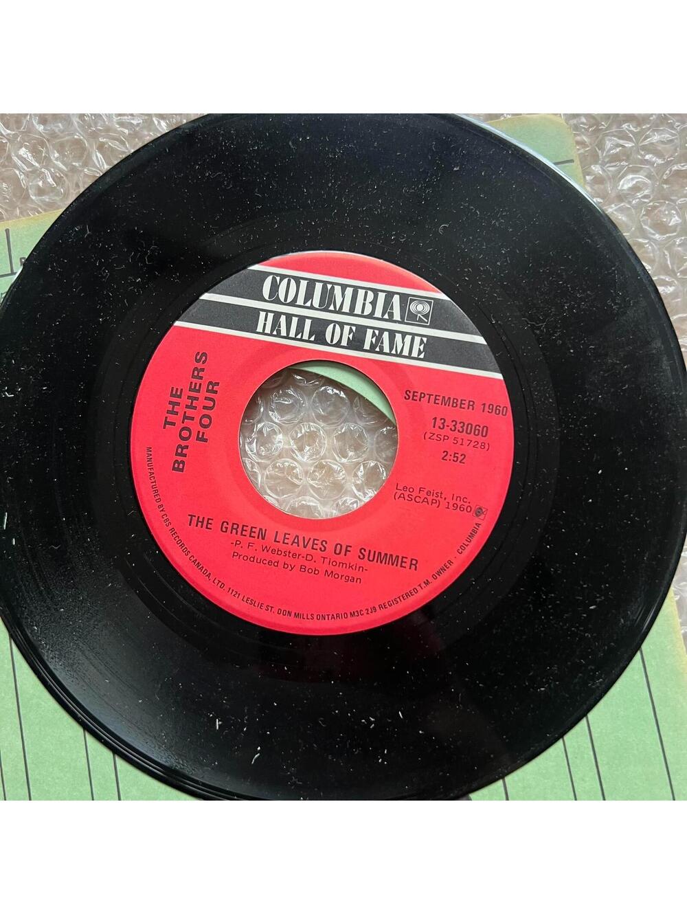 The Brothers Four - The Green Leaves Of Summer 45rpm 7' Vinyl Record R86